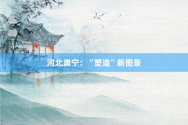 河北肃宁：“塑造”新图景