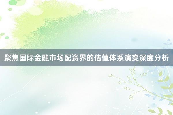 聚焦国际金融市场配资界的估值体系演变深度分析