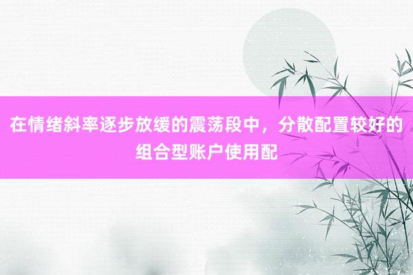在情绪斜率逐步放缓的震荡段中，分散配置较好的组合型账户使用配