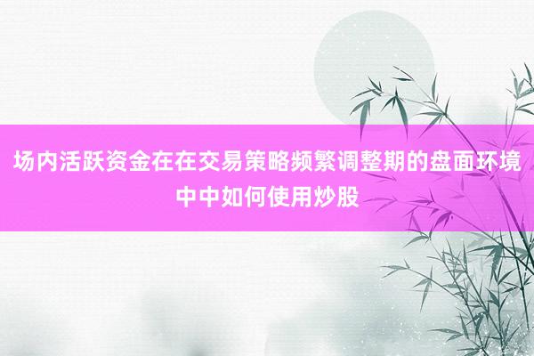 场内活跃资金在在交易策略频繁调整期的盘面环境中中如何使用炒股