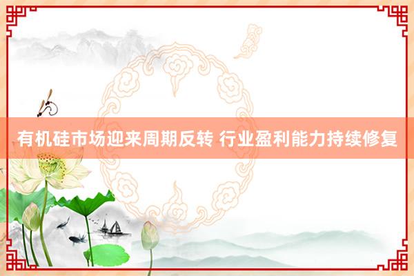 有机硅市场迎来周期反转 行业盈利能力持续修复