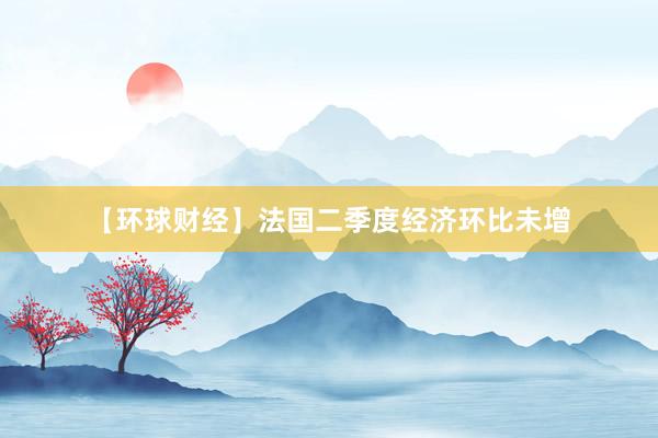 【环球财经】法国二季度经济环比未增