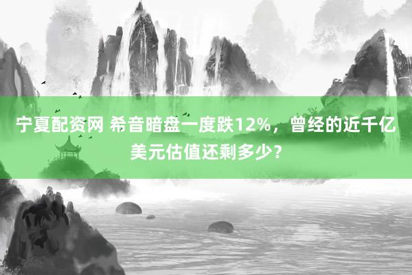 宁夏配资网 希音暗盘一度跌12%，曾经的近千亿美元估值还剩多少？