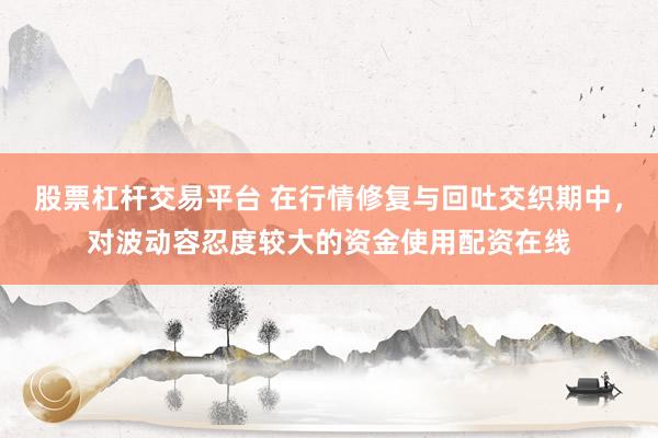股票杠杆交易平台 在行情修复与回吐交织期中，对波动容忍度较大的资金使用配资在线