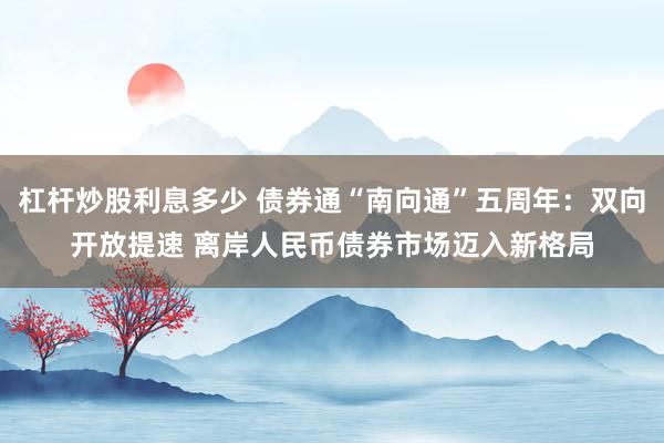 杠杆炒股利息多少 债券通“南向通”五周年：双向开放提速 离岸人民币债券市场迈入新格局